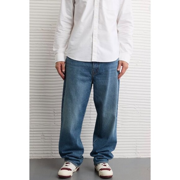 AMERICAN EAGLE Dark Wash Blue EasyFlex, Loose Straight Leg Men's Jean 29 x 32 - Picture 1 of 9